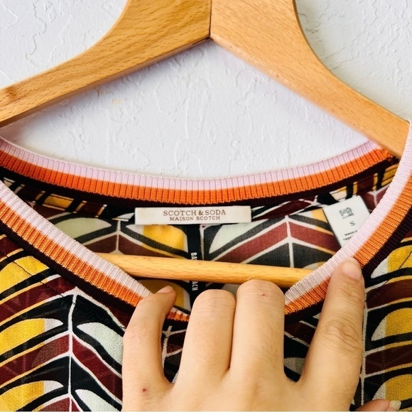 Scotch & Soda Ruffle Sleeve Blouse Sheer Small - Picture 3 of 9